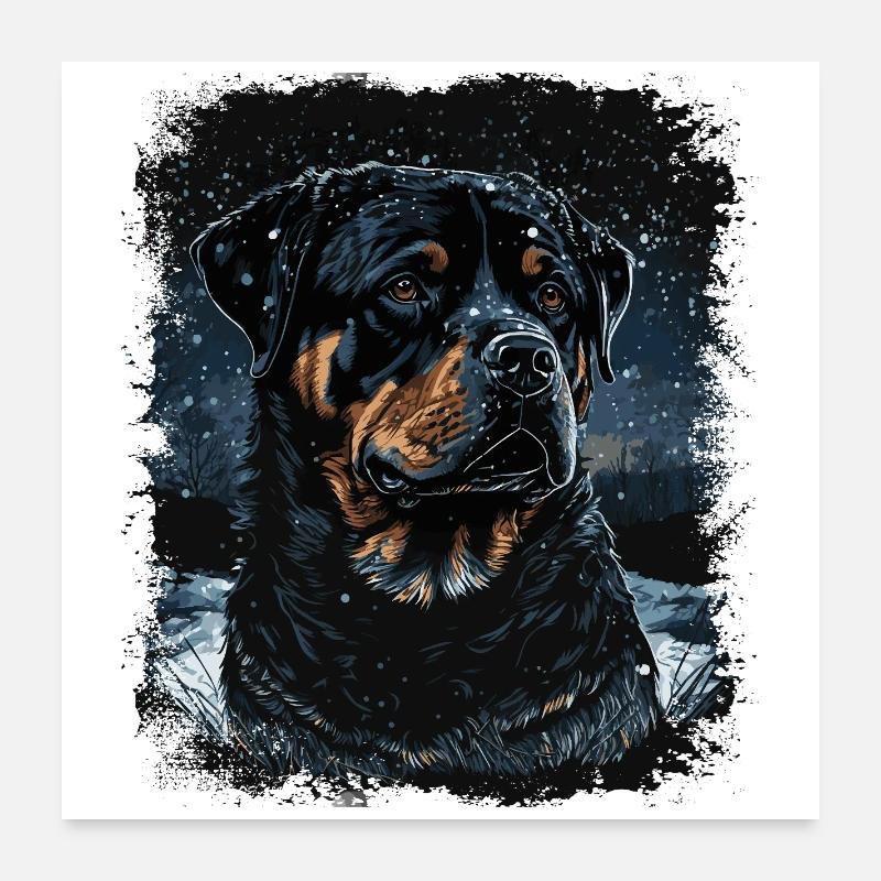 Rottweiler Dog Poster 24" x 24" (60x60 cm)