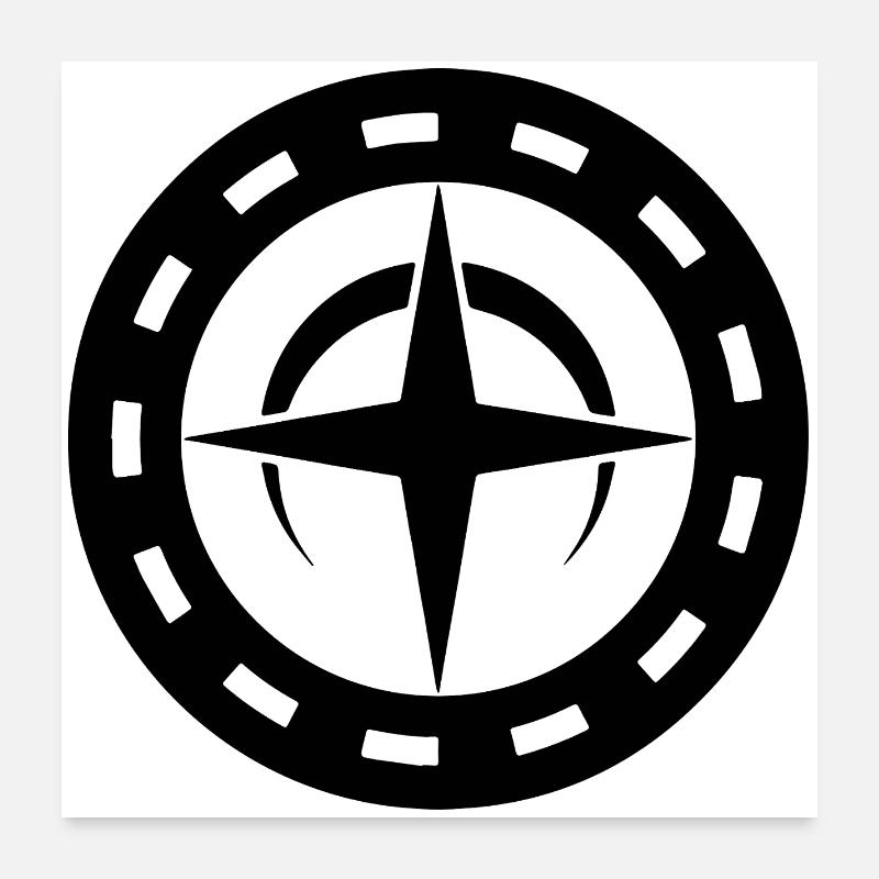 Celestial Compass Crop Circle Art Poster 24" x 24" (60x60 cm)