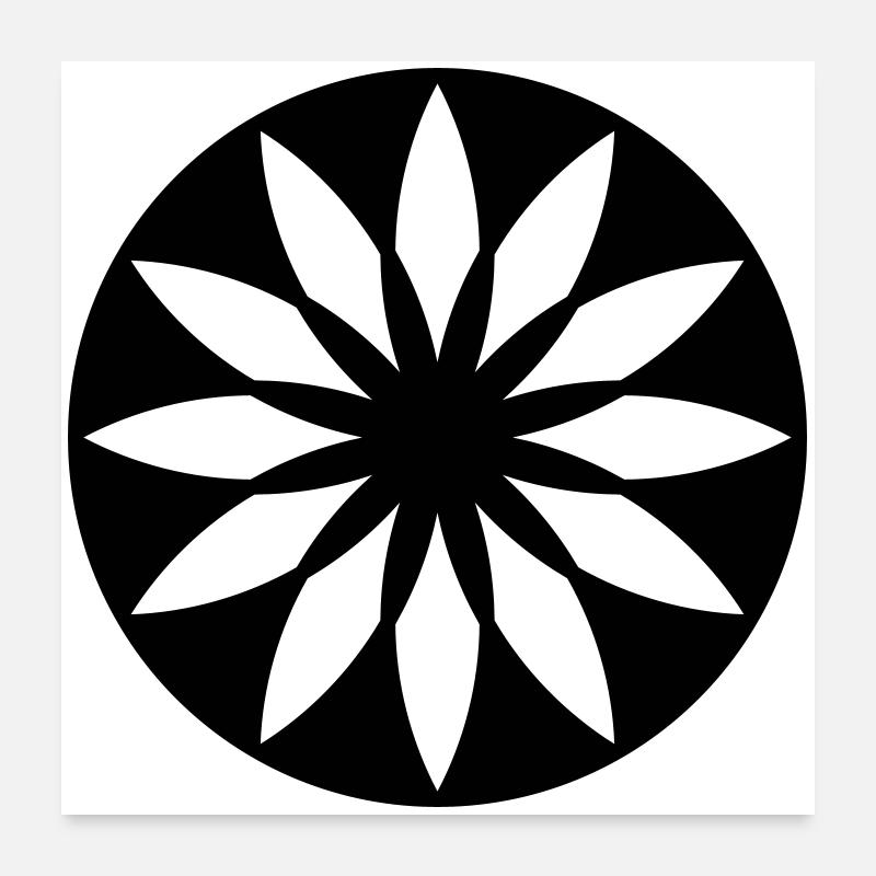 Stellar Bloom – Crop Circle Mandala Poster 24" x 24" (60x60 cm)