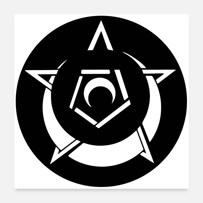 Mystical Pentagram Crop Circle Poster 24" x 24" (60x60 cm)