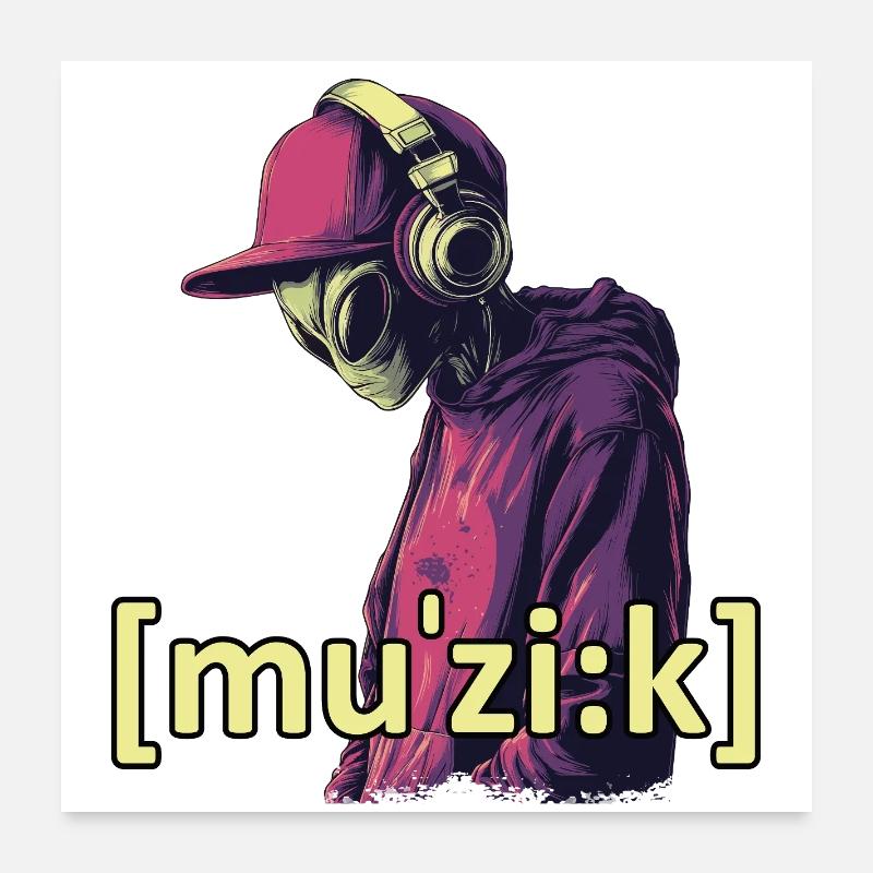 Alien Music Poster 60x60 cm
