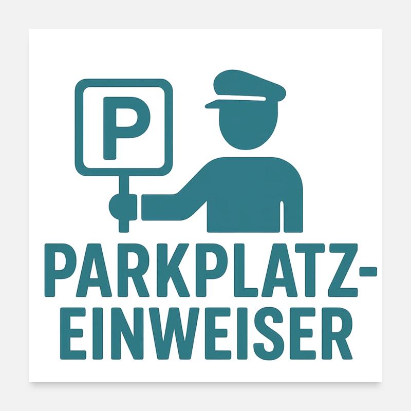 Parking attendant design Poster 24" x 24" (60x60 cm)
