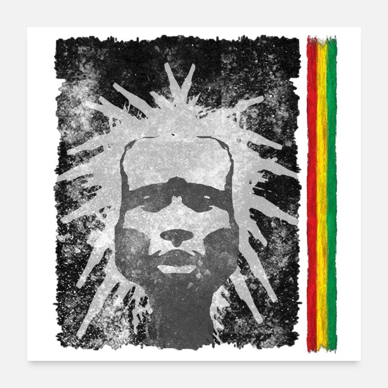 Reggae Inspiration with Lion Mask Poster 24" x 24" (60x60 cm)