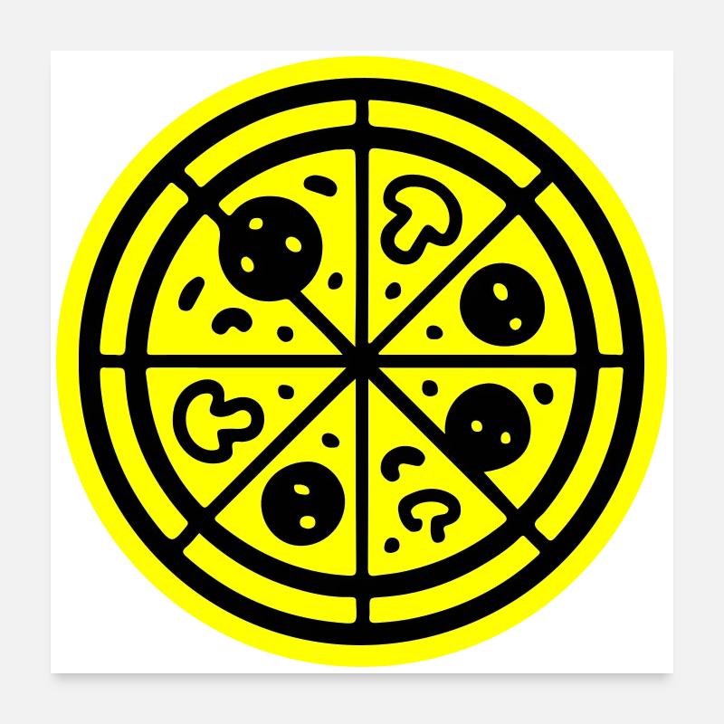 Pizza Symbol Pizzeria Poster 60 x 60 cm