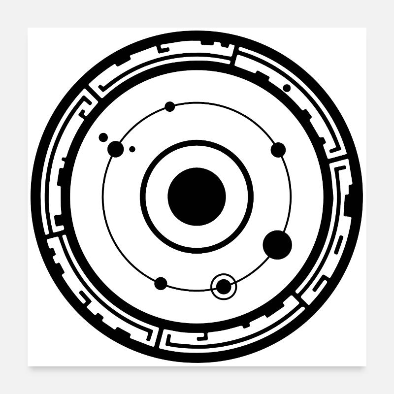 Cosmic Schematic Crop Circle Poster 24" x 24" (60x60 cm)