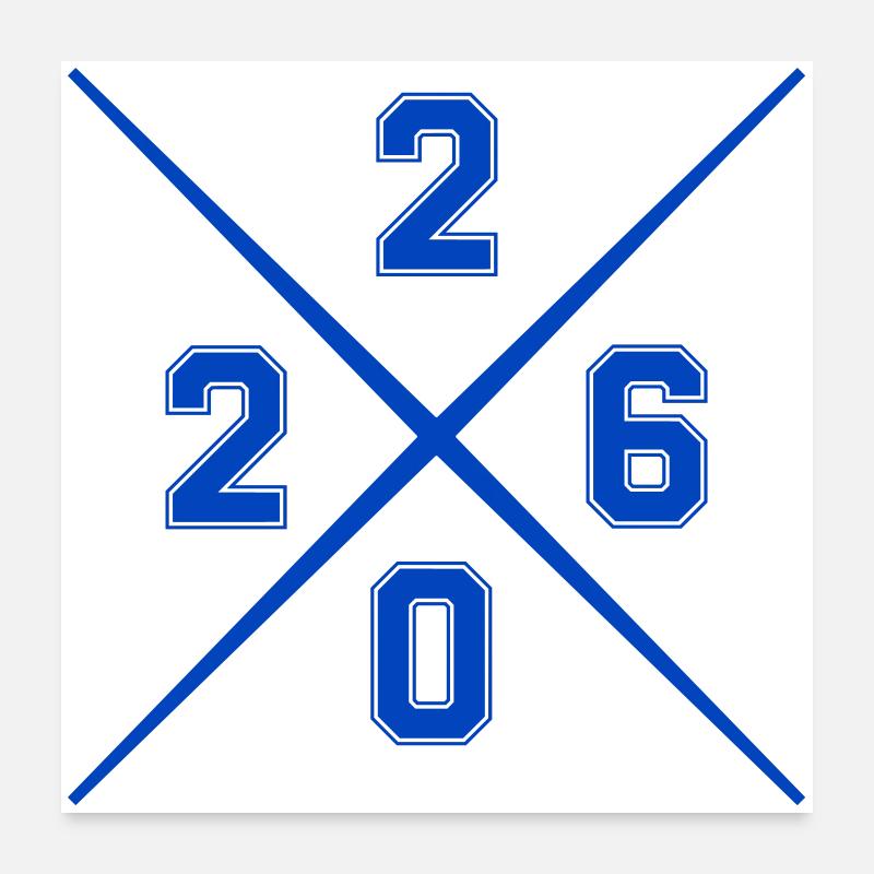 Année 2026 Poster 60 x 60 cm