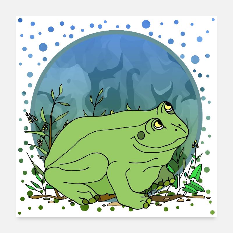 Frog Poster 24" x 24" (60x60 cm)