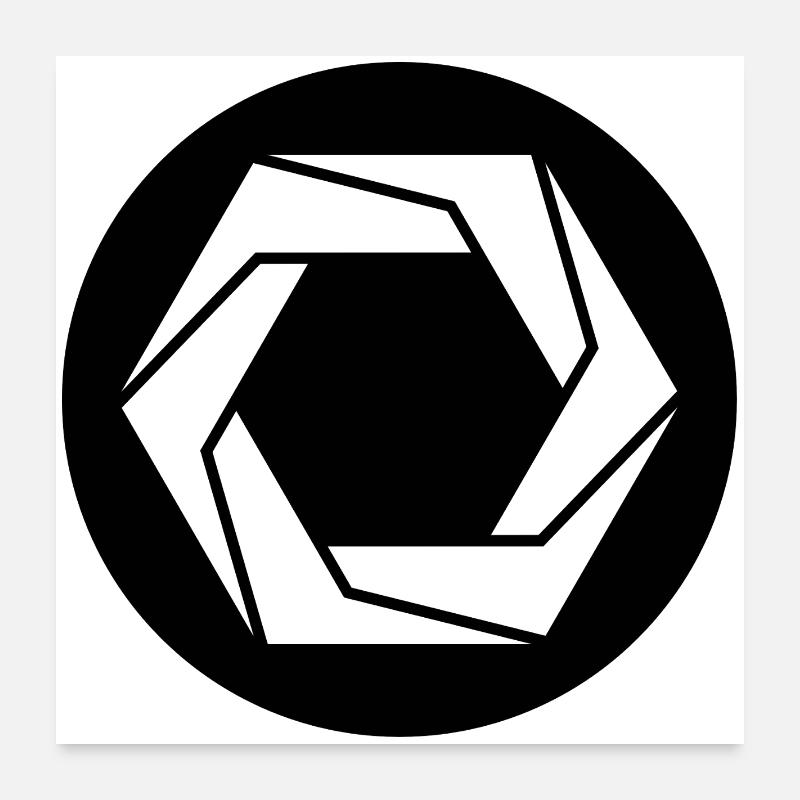 Geometric Aperture Symbol Poster 24" x 24" (60x60 cm)