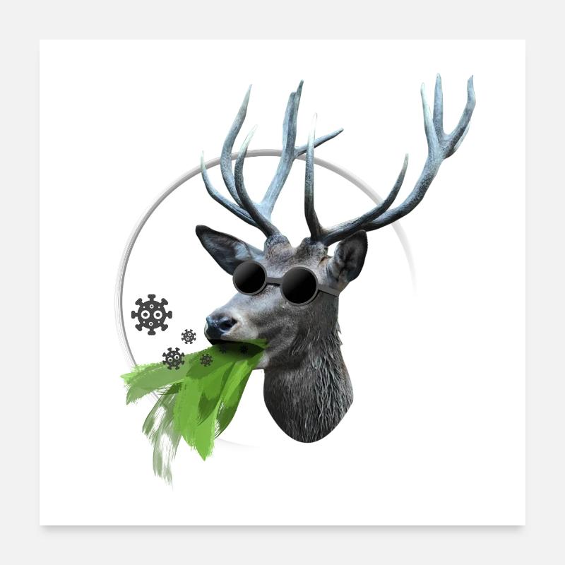 Wellenbrecher Hirsch Poster 60x60 cm