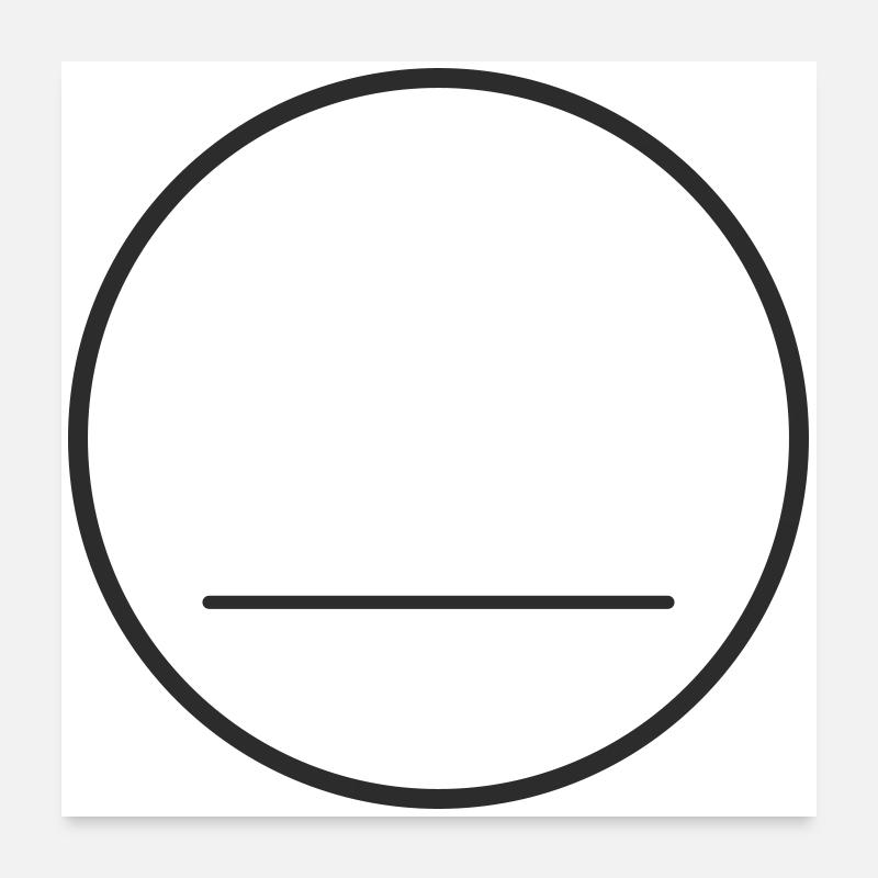 Visage abstrait Poster 60 x 60 cm