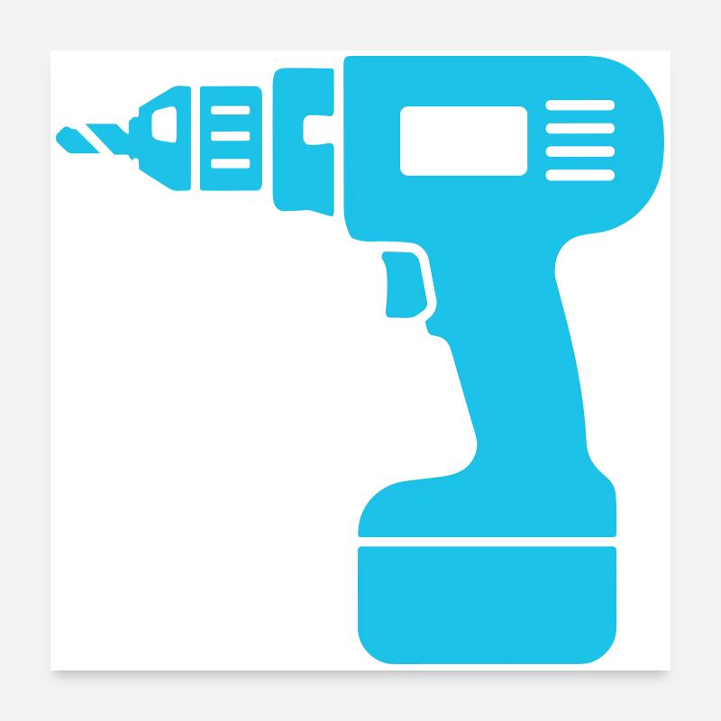 Bohrmaschine Poster 60x60 cm