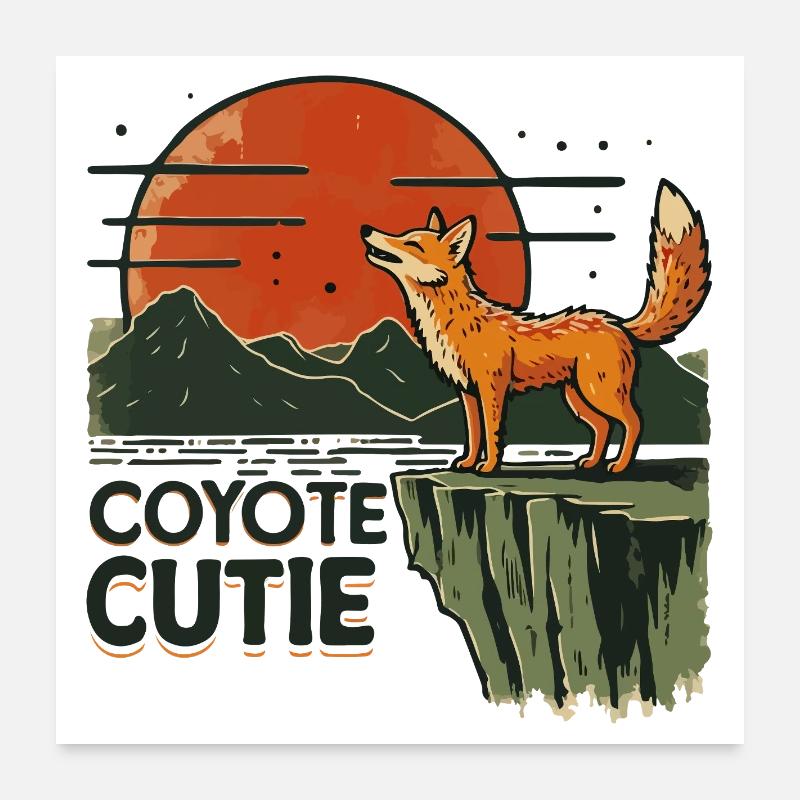 Mignon coyote Poster 60 x 60 cm
