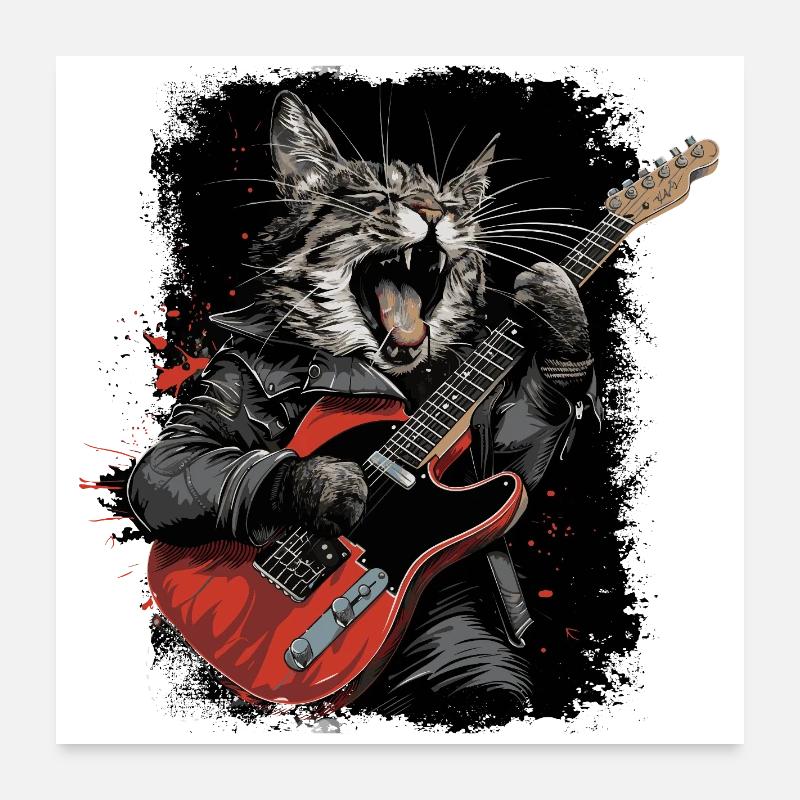 Chat Heavy Metal Poster 60 x 60 cm