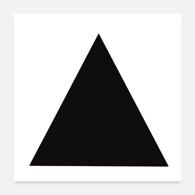 Abstract triangle motif in black Poster 24" x 24" (60x60 cm)