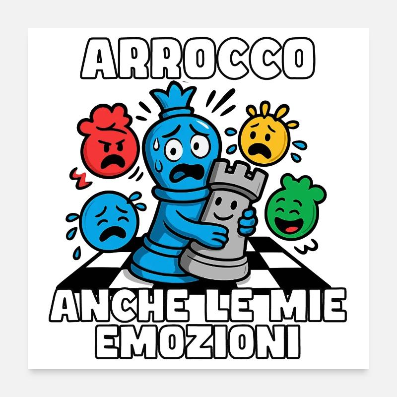 Emotionale Rochade im Notfall Poster 60x60 cm