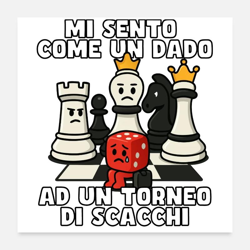 Comme un dé à damier Poster 60 x 60 cm