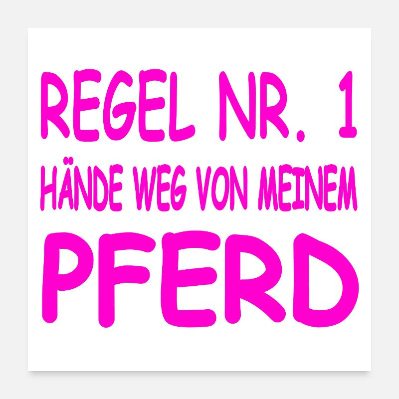 Pferde - Poster 60x60 cm - Weiß