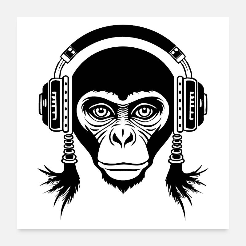 Replay Monkey Head Retro Mix Edition Chemise Poster 60 x 60 cm