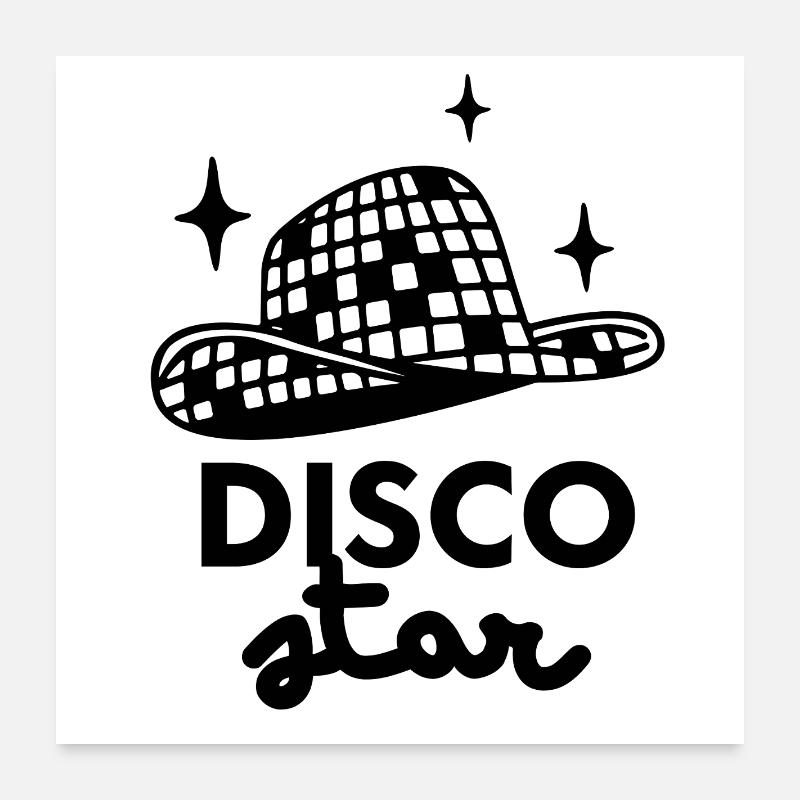 Disco Star Hut Logo Poster 60x60 cm