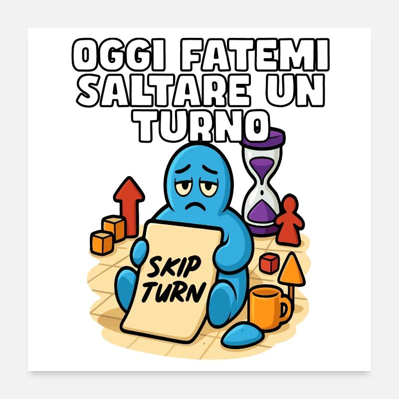 Sauter le quart de travail aujourd’hui - Poster 60 x 60 cm - blanc