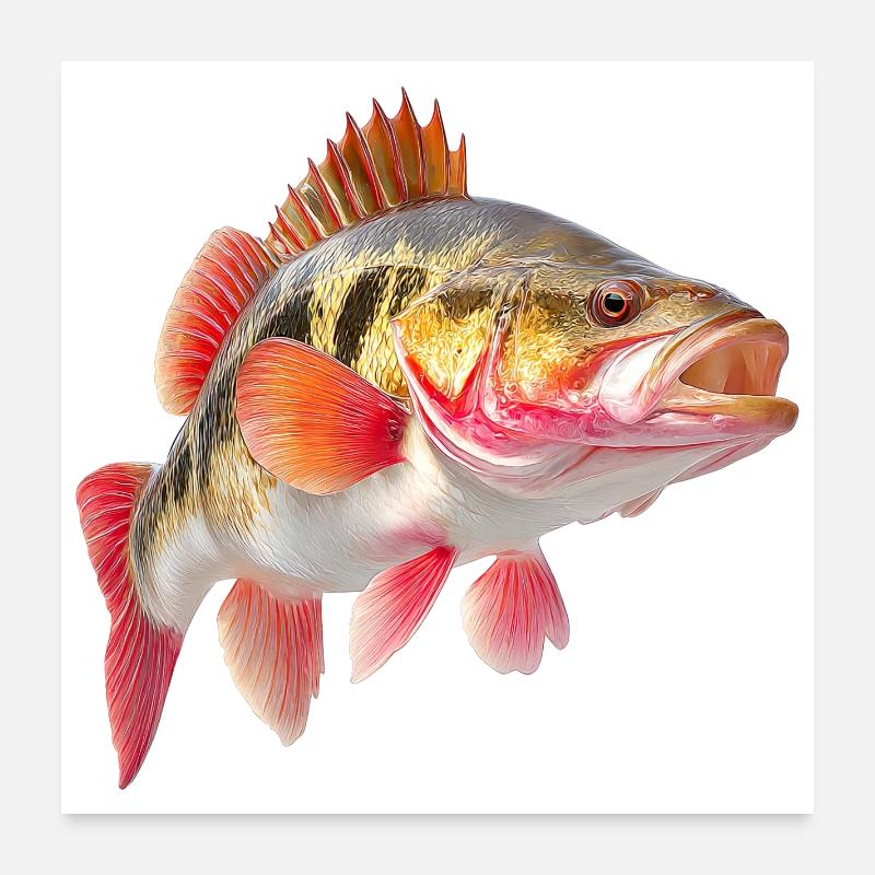 Explosion de couleurs de perche lumineuse Poster 60 x 60 cm