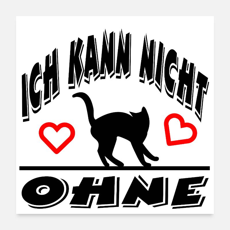 Katze Poster 60x60 cm