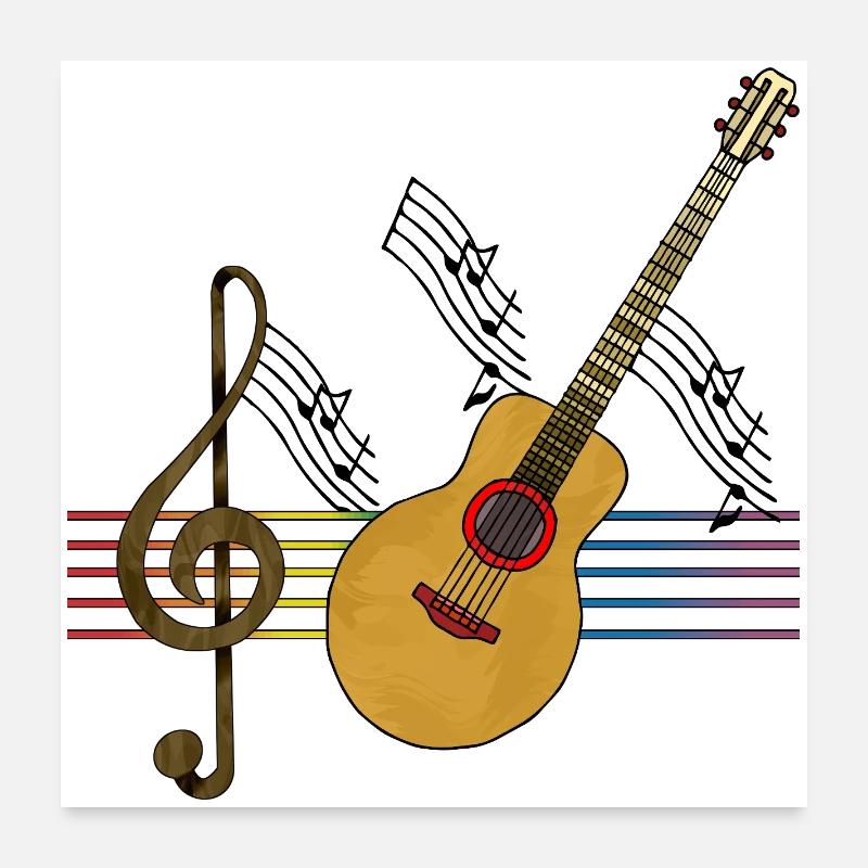 Gitarre Poster 60x60 cm