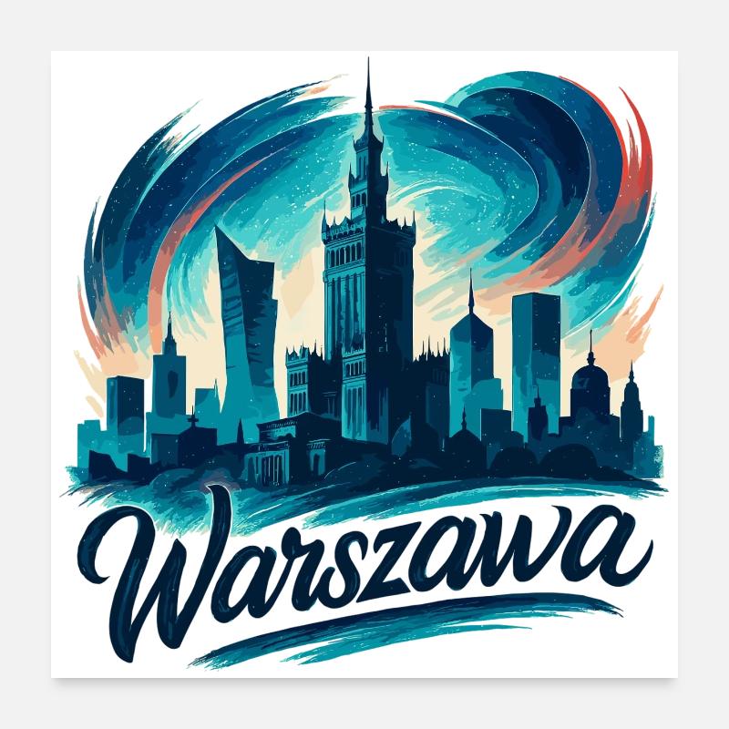 Varsovie Warszawa Capitale Pologne Cadeau Poster 60 x 60 cm