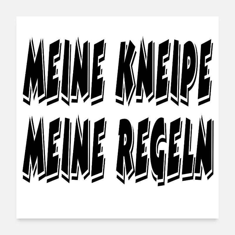 Kneipe Poster 60x60 cm