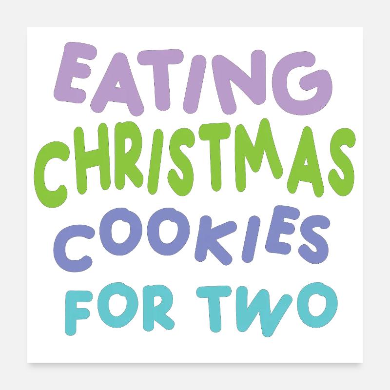 Cookies de Noël pour deux Poster 60 x 60 cm