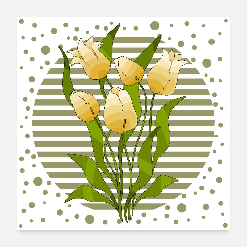 Blumen Poster 60x60 cm