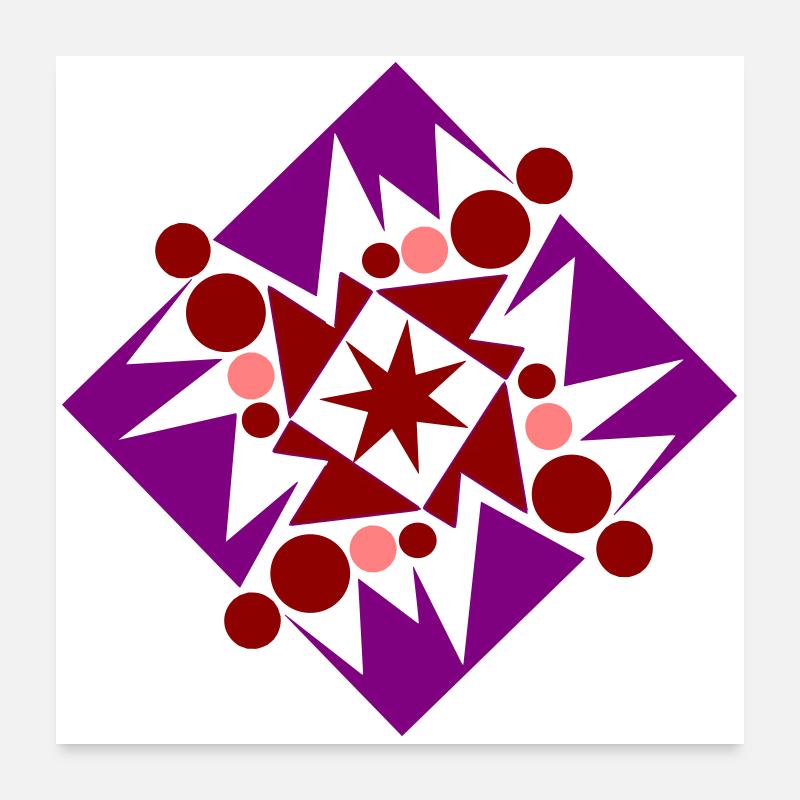 Geometric composition by Cean Poster 24" x 24" (60x60 cm)