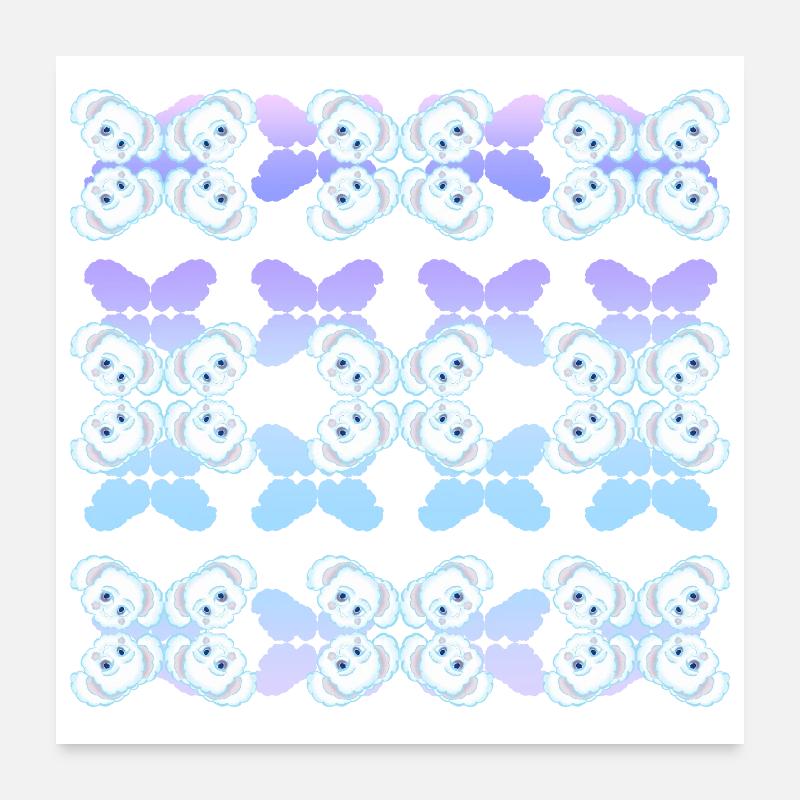 Schnee-Koala Poster 60x60 cm