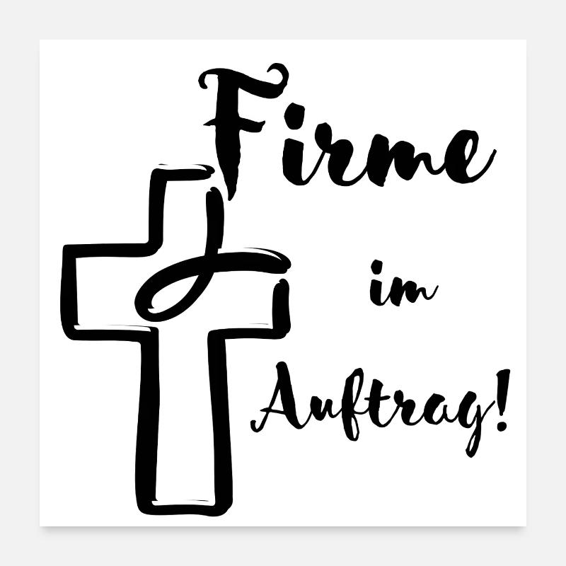 Cabinet pour le compte de Confirmation Fish Cross Poster 60 x 60 cm