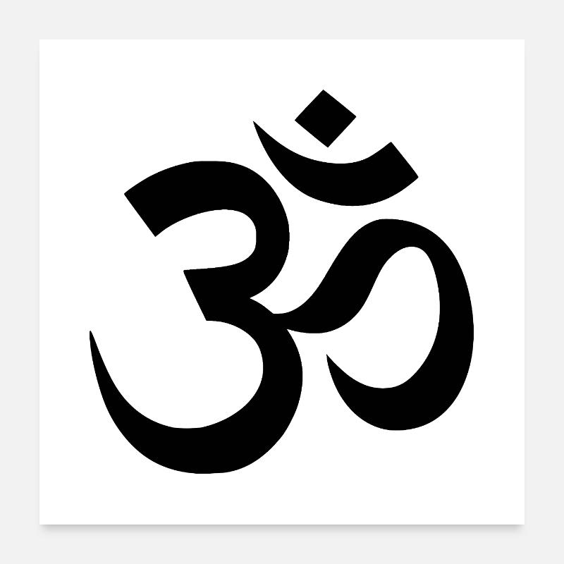 Symbole Om Poster 60 x 60 cm