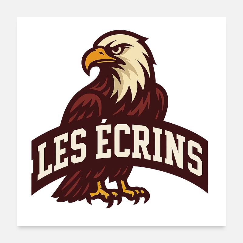 Adler-Emblem Les Ecrins Poster 60x60 cm