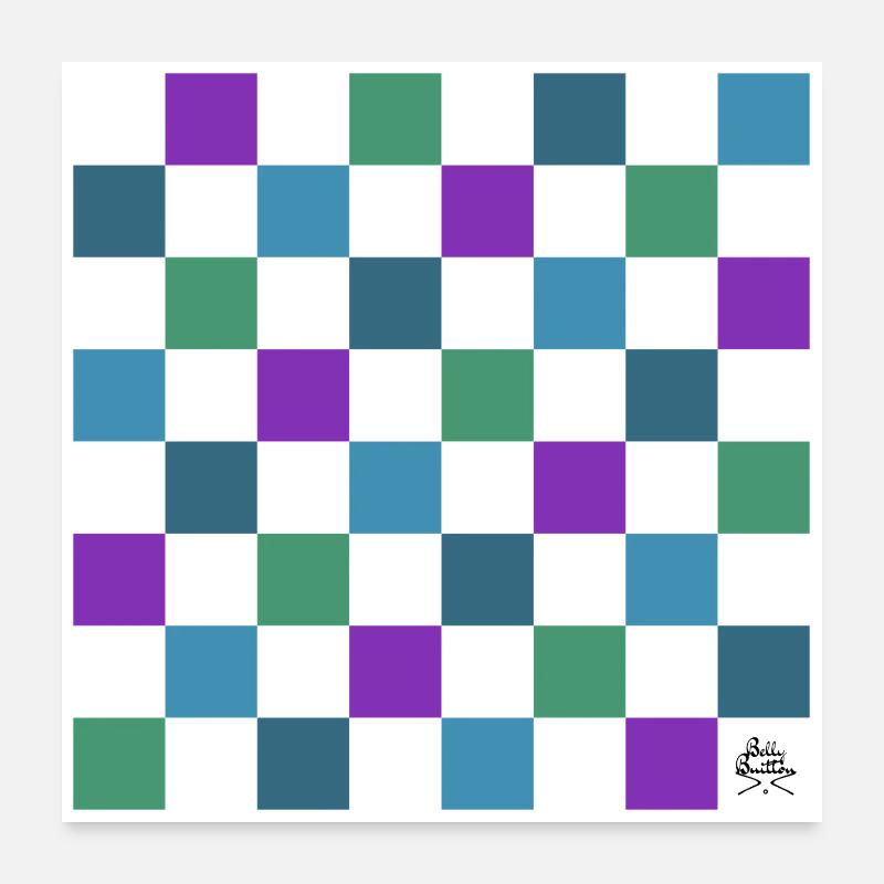 Échiquier - Design réalisé par Belly Buitton Poster 60 x 60 cm