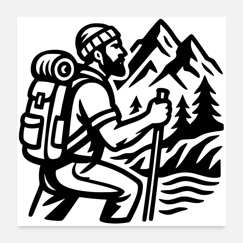 Wanderer Poster 60x60 cm