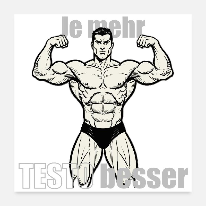Muscle Hero Power Pose Print Design Poster 24" x 24" (60x60 cm)