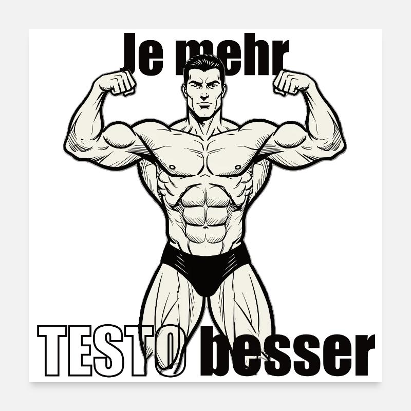 Muscle Hero Power Pose Print Design Poster 24" x 24" (60x60 cm)