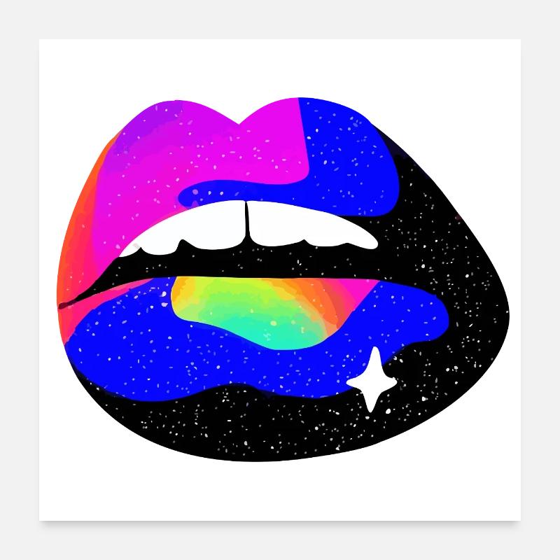 Nébuleuse des lèvres arc-en-ciel Poster 60 x 60 cm