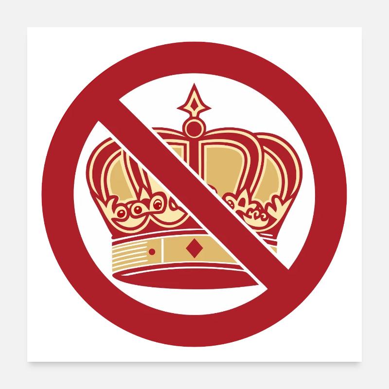 Pas de rois Pas de rois avec une couronne royale Poster 60 x 60 cm