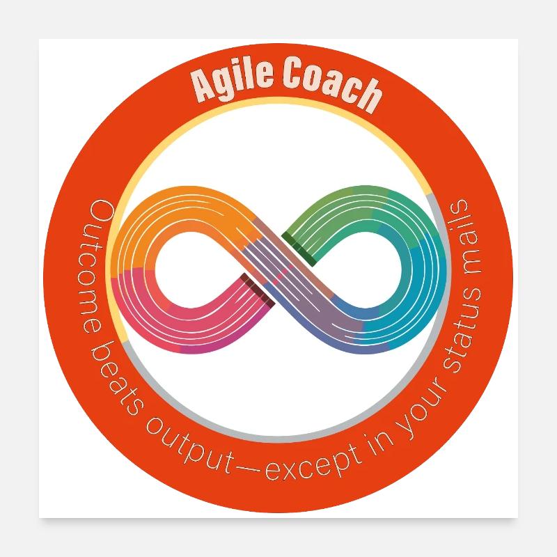 Coach Agile : Résultat vs Sortie Poster 60 x 60 cm