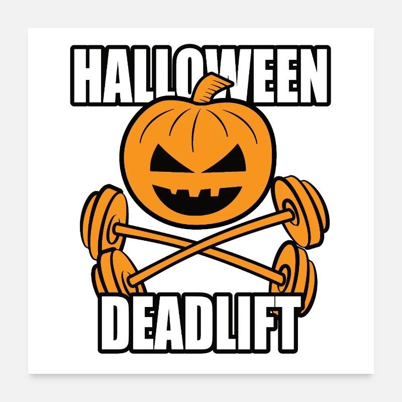 Soulevé de terre - HALLOWEEN Poster 60 x 60 cm