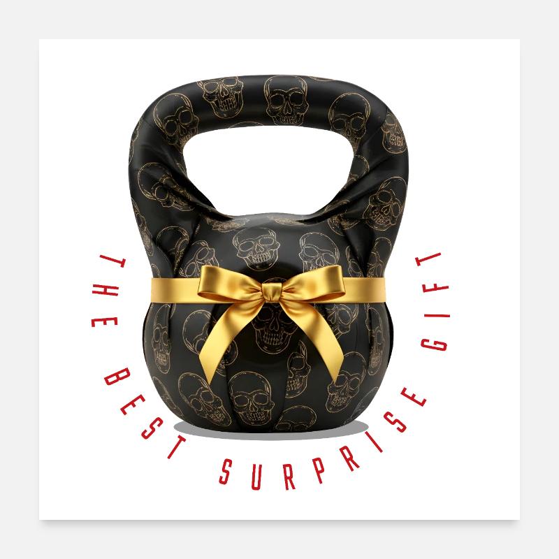 Kettlebell - das beste Überraschungsgeschenk für ihn. Poster 60x60 cm