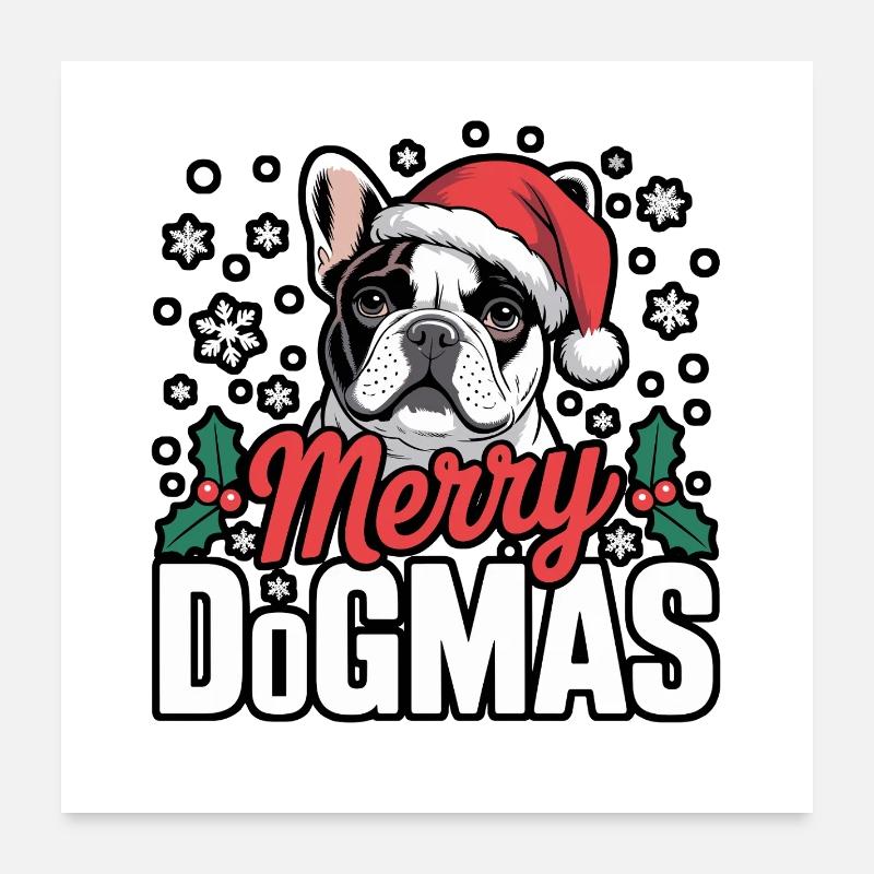 Joyeux dogmes bouledogue Poster 60 x 60 cm