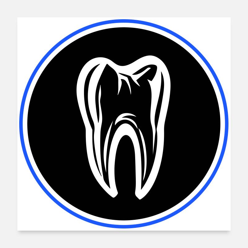 Icône de dentiste dentaire Poster 60 x 60 cm