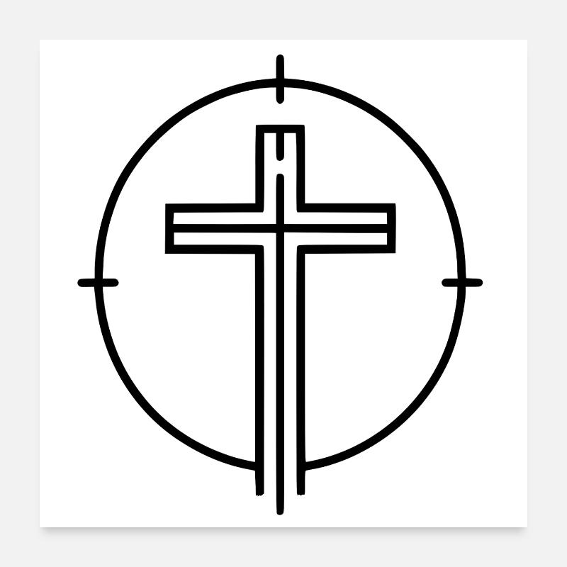 Cross and Trinity – God without Borders Poster 24" x 24" (60x60 cm)