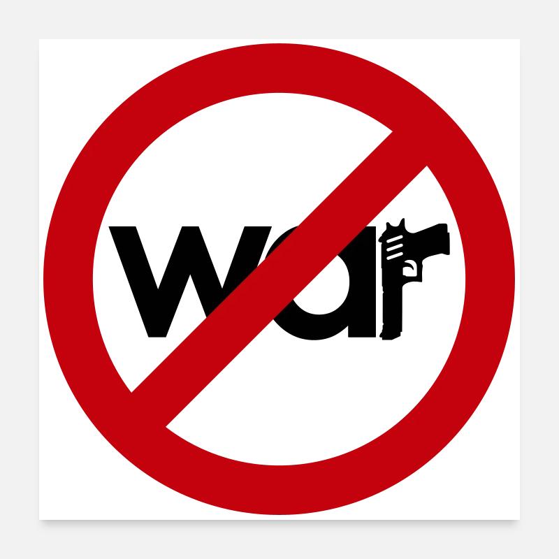 Stop War – For Peace & Freedom Poster 24" x 24" (60x60 cm)