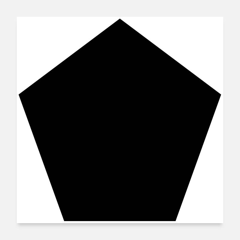 Fuenfeck - Poster 60 x 60 cm - blanc